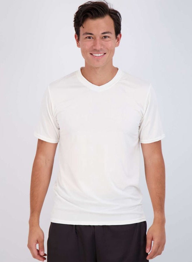 REALESSENTIALS 5 Pack: Men's V-Neck Dry-Fit Moisture Wicking Active Athletic Tech Performance T-Shirt, Set 8, XL - Image 2