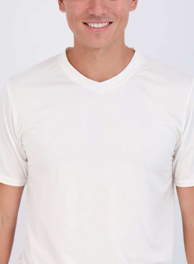 REALESSENTIALS 5 Pack: Men's V-Neck Dry-Fit Moisture Wicking Active Athletic Tech Performance T-Shirt, Set 8, XL - Image 4