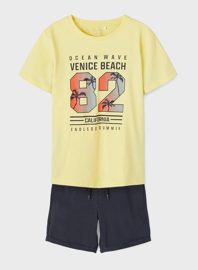 NAME IT Youth Venice Beach T-Shirt & Shorts Set