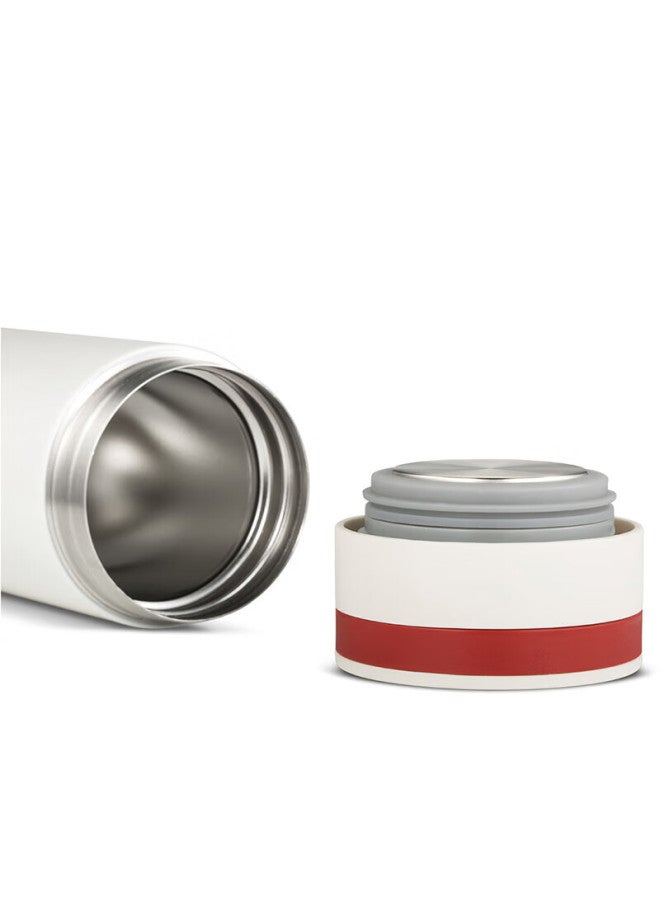 Morphy Richards 304 Stainless Steel Double-layer Vacuum Insulated Cup Outdoor Lightweight Portable Silicone Non-slip Design Off-white - Image 3