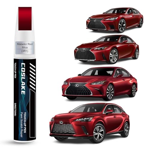 COSLAKE Car Touch Up Paint(Matador Red Mica(3R1)) for Lexus, Car Paint Scratch Repair Kit, Quick & Easy Solution to Repair, 2 in 1 Scratch Remover Pen with Color-Matched - Image 1