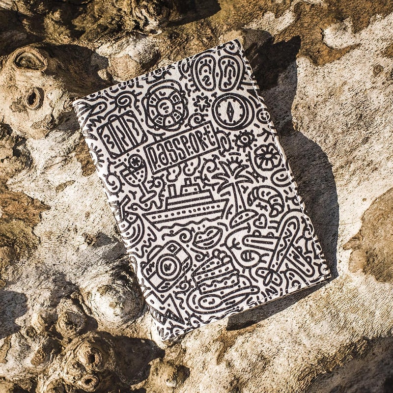 Quttie Passport Cover for Kids, Women and Men, Cute Travel Passport Holder (Doodle Pattern) - Image 5