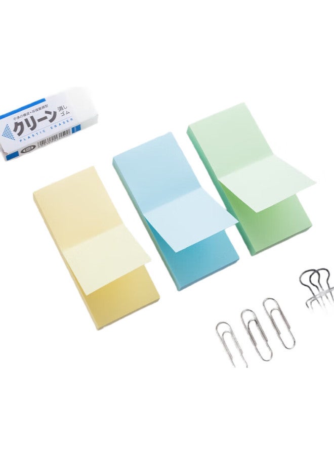 M.G [Lowest Price Online] M&G Stationery 300 Sheets 3-Color Sticky Notes, Adhesive Labels Name Tags, 76*34Mm Memo Pads Message Notes, 3-Pack Ys-14 - Image 1