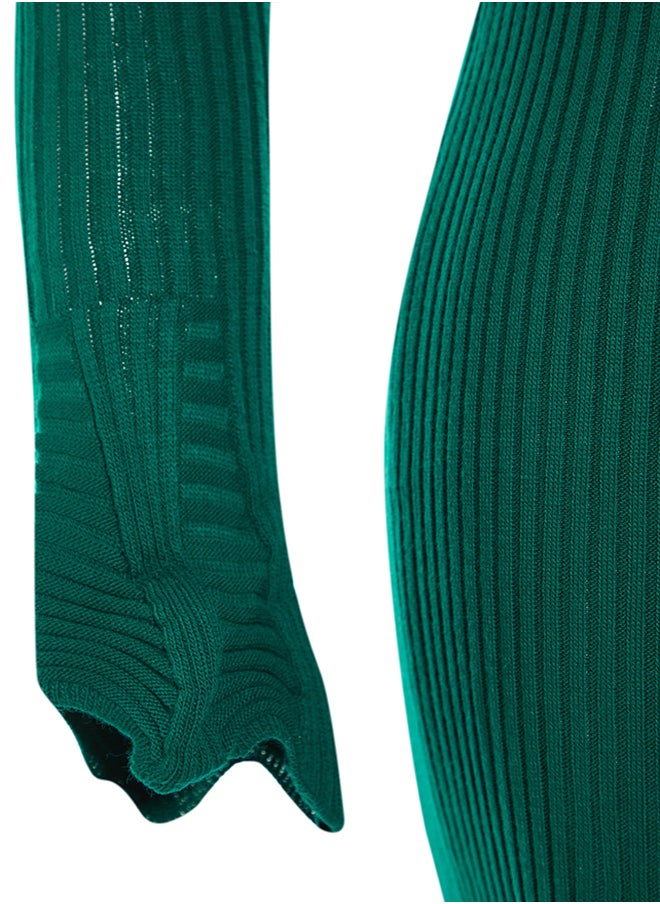 trendyol - Emerald Green Emerald Green Fitting Mini Knitwear Basic Dress TWOAW23EL01415 - Image 1