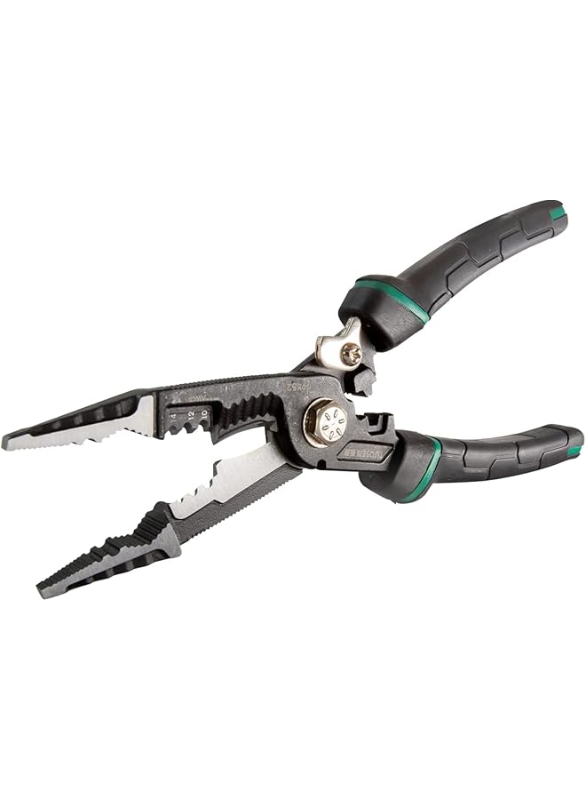 promass 9-in-1 Wire Stripper Tool, Cable Cutters, , Multifunctional Needle Nose Pliers for Electric Cable Stripping Cutting and Crimping, Plier Style Nose, ProTouch Grip for Maximum Comfort - Image 1