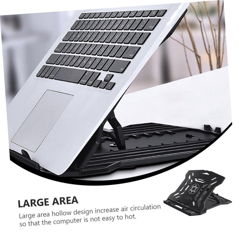 Adjustable Foldable Laptop Stand Portable Aluminum Bracket with Large Hollow Design for Heat Dissipation - Image 4