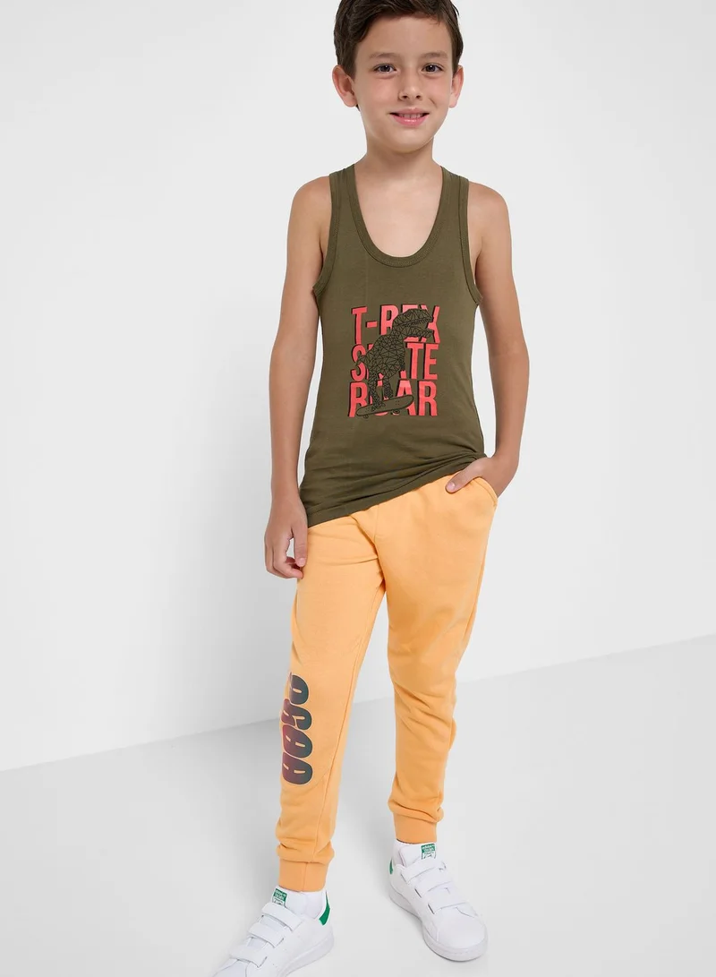 Pinata Boys Solid Text Printed Jogger
