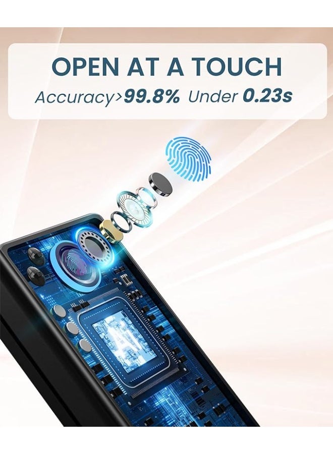 Keyless entry door lock with keypad, fingerprint recognition, smart electronic deadbolt lock for front door, biometric access - Image 3