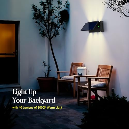 Dylect® Eco LED Solar Light, Up Down Solar Light Outdoor for Garden, Terrace, Doorway, Upto 12Hr Working, Auto On-Off (3000K, Warm White) - Image 2