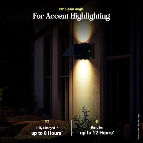 Dylect® Eco LED Solar Light, Up Down Solar Light Outdoor for Garden, Terrace, Doorway, Upto 12Hr Working, Auto On-Off (3000K, Warm White) - Image 5