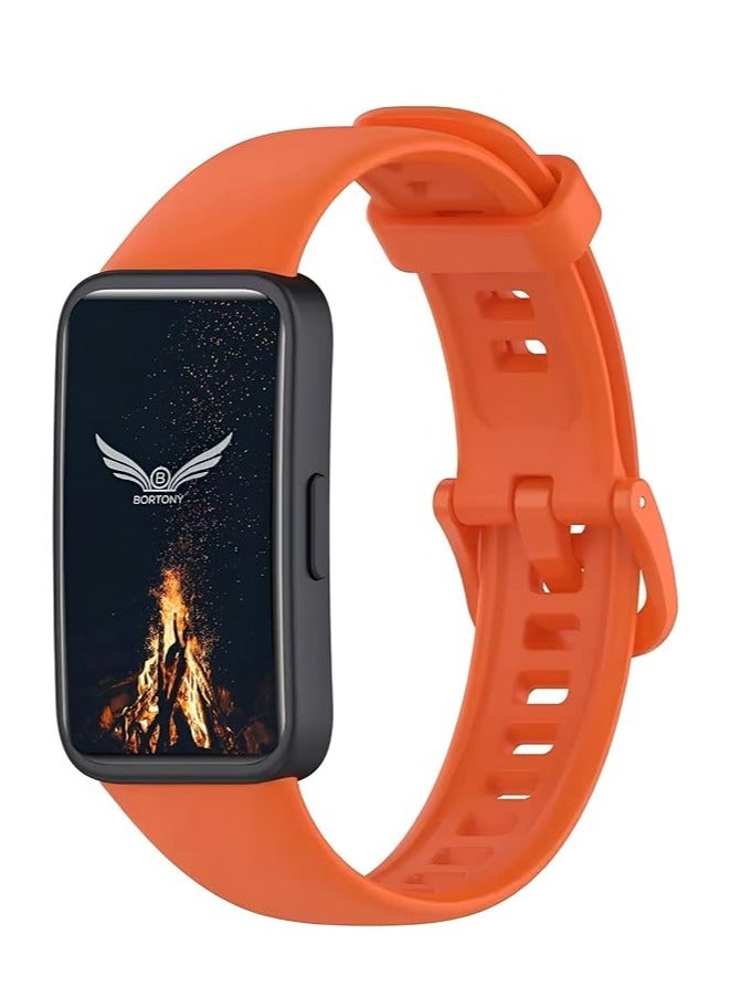 BORTONY Huawei Band 8/9/10 Replacement Watch Straps Band  Durable Silicone Wrist Strap Adjustable for Women Men Fashion Sport Strap Compatible for Huawei Band 10/9/8 - Image 1