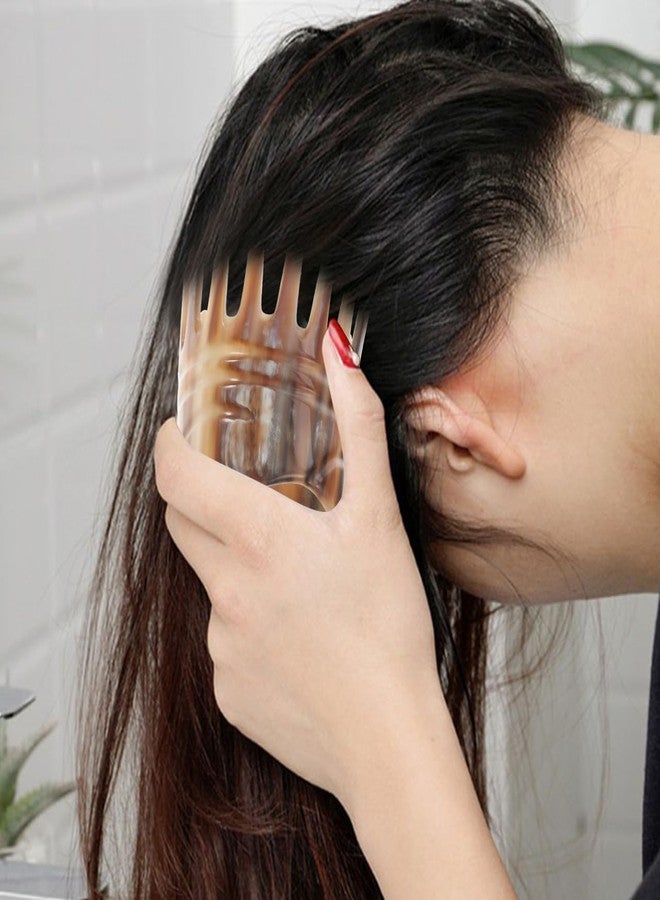 Healifty Natural Horn Comb Scalp Portable Massage Hair Smoothing Comb GuaSha Tool for Girls Ladies Men - Image 4