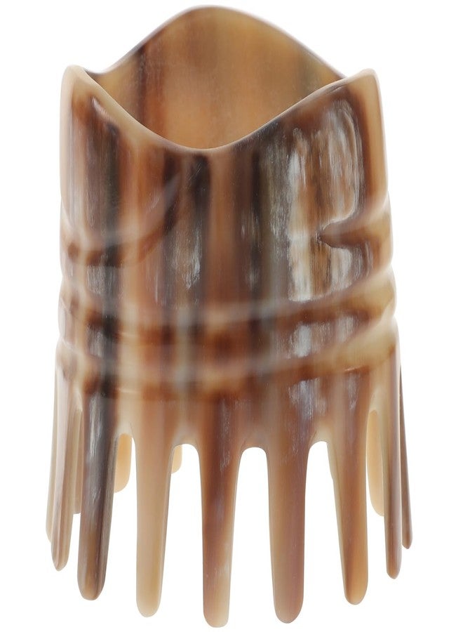 Healifty Natural Horn Comb Scalp Portable Massage Hair Smoothing Comb GuaSha Tool for Girls Ladies Men - Image 1