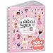 CUPKIN A Magical World 500 Sticker Book for Girls by Cupkin Toddler Airplane Activity Coloring Sticker Book Road Trip Essentials 12 Coloring Pages Scenes for Ages 28 Years - Image 3