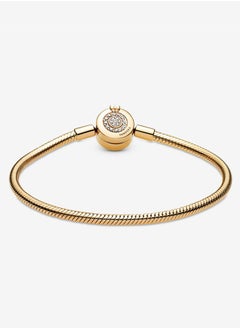 Pandora Violet Pandora Women's Fashion Classic Gold Sparkling Crown Letter O Snake Bone Chain Bracelet 569046C01  - Image 4