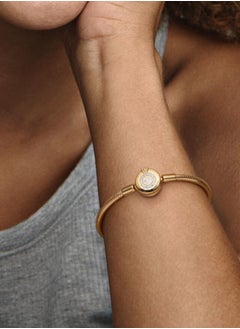 Pandora Violet Pandora Women's Fashion Classic Gold Sparkling Crown Letter O Snake Bone Chain Bracelet 569046C01  - Image 3
