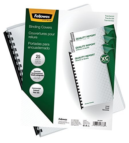 Fellowes Futura Premium Heavyweight Presentation Covers, Oversize, Lined, 25 Pack (5224401) - Image 1