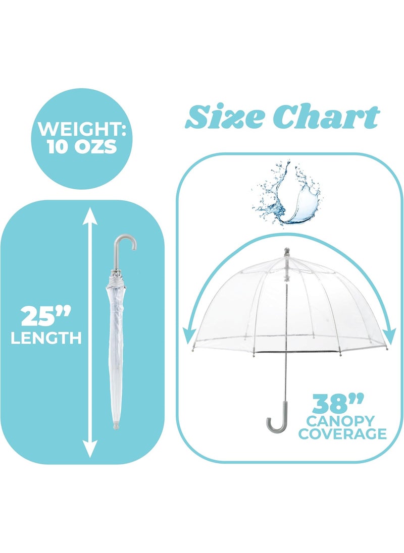 Totes - totes Kids Clear Bubble Umbrella with Dome Canopy Lightweight Design Wind and Rain Protection Umbrella Clear Kids  38 Canopy - Image 1
