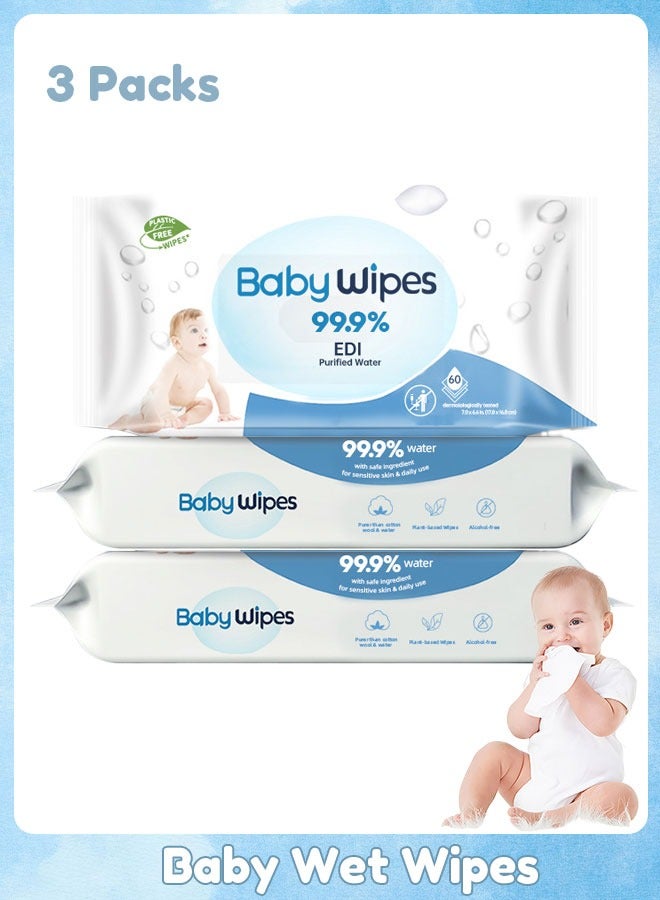 شاربدو مناديل مبللة للأطفال ، عدد 180 (3 عبوات) - Image 1