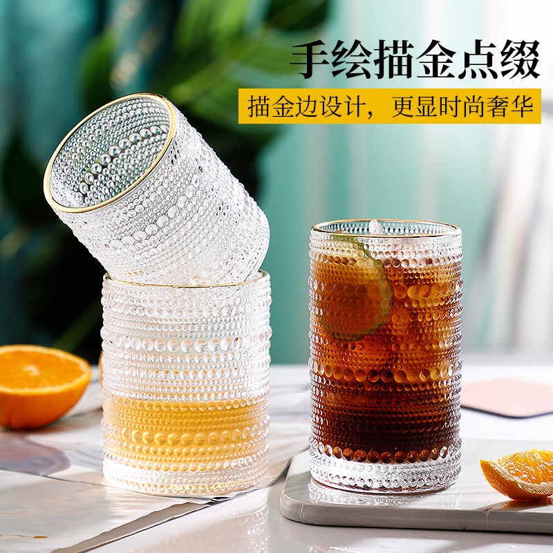 Retro Polka Dot Glass Cup - Image 1