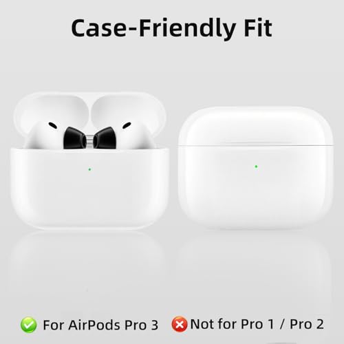 lanwow for AirPods Pro 3 Foam Tips, Memory Foam Ear Tips for AirPods Pro 3 (2025 3rd Gen)，4-Size Variety Pack (XS/S/M/L, 4 Pairs) - Image 5