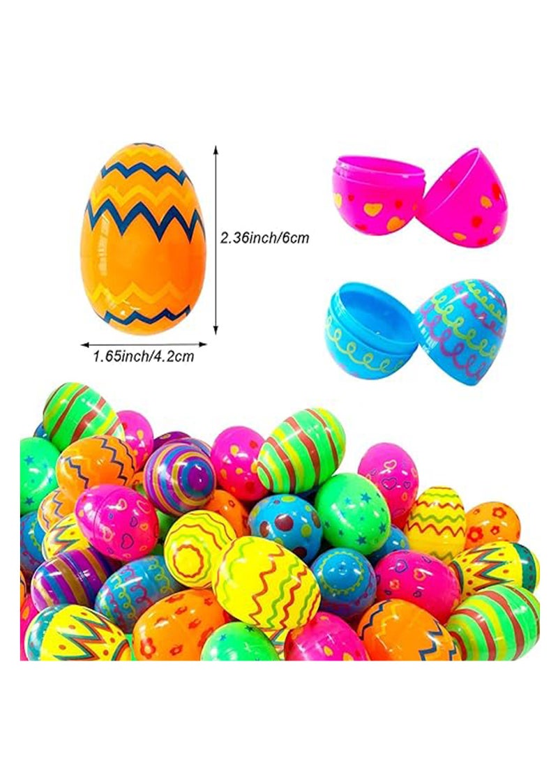 Brain Giggles Fillable Painted Plastic Eggs, Kid Party Toys For Gift Baskets Or Egg Hunt Decor (Pack of 12) - Image 2