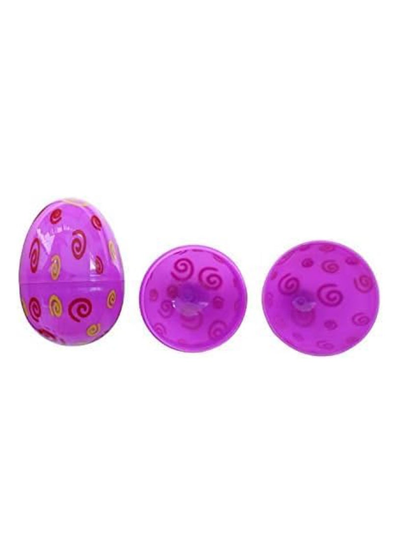 Brain Giggles Fillable Painted Plastic Eggs, Kid Party Toys For Gift Baskets Or Egg Hunt Decor (Pack of 12) - Image 4