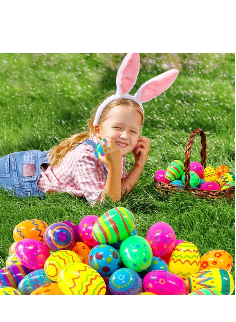 Brain Giggles Fillable Painted Plastic Eggs, Kid Party Toys For Gift Baskets Or Egg Hunt Decor (Pack of 12) - Image 5