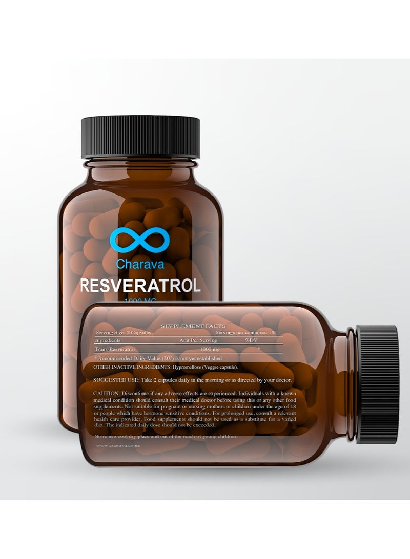 شارافا **شارافا ريسفيراترول 1000 ملغ | مكمل مضاد للأكسدة والبوليفينولات | 30 كبسولة | معتمد في المملكة المتحدة | مختبر من طرف ثالث** - Image 4