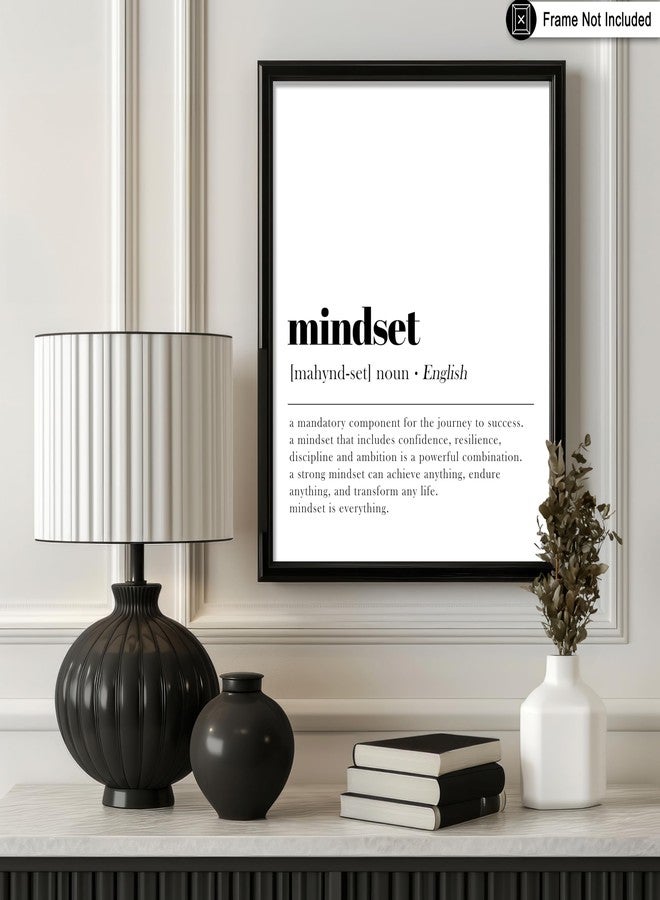 Poster Master Definition of Mindset Print - Dictionary Poster - Motivational Art - Typography Wall Design - Gift for Him & Her - Inspiring Decor for Living Room or Dorm - 8x10 UNFRAMED Wall Art - Image 3