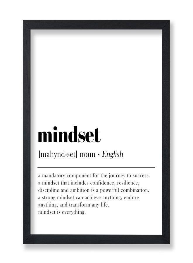 Poster Master Definition of Mindset Print - Dictionary Poster - Motivational Art - Typography Wall Design - Gift for Him & Her - Inspiring Decor for Living Room or Dorm - 8x10 UNFRAMED Wall Art - Image 1