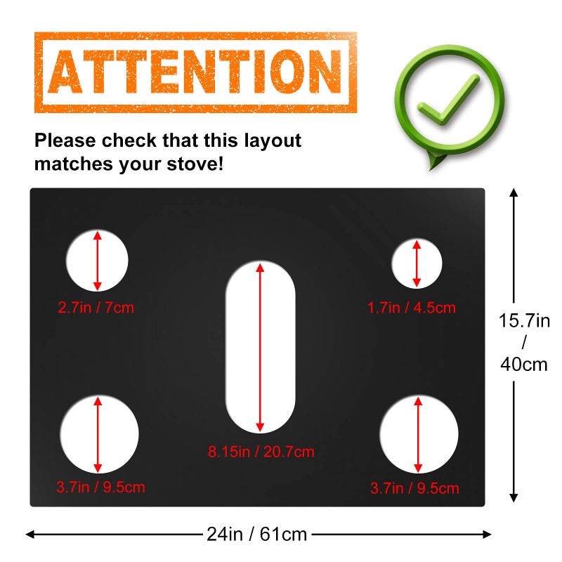Cowbright Stove Cover, Stove Top Protectors Samsung Gas Range Reusable Gas Stove Burner Covers, Non-Stick Stove Liner Compatible Samsung Gas Stove, Washable Stove Protector Keep Stove Clean, Black - Image 2