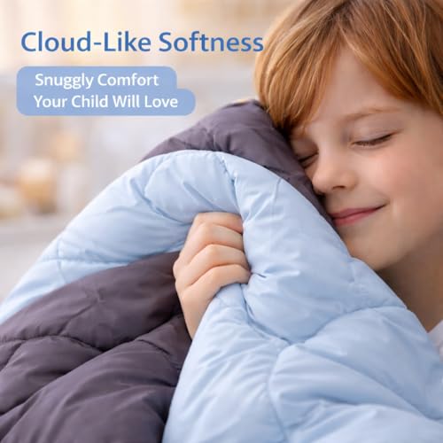 Toddylon Baby Comforter Soft Cotton Reversible Blanket for Up to 7-8 Years Kids AC Quilt for Newborn Infant Toddler Lightweight All Season Bedding Boys Girls 152x101 cm (Blue) - Image 2