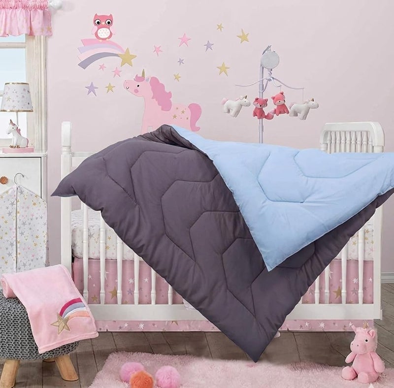 Toddylon Baby Comforter Soft Cotton Reversible Blanket for Up to 7-8 Years Kids AC Quilt for Newborn Infant Toddler Lightweight All Season Bedding Boys Girls 152x101 cm (Blue) - Image 5