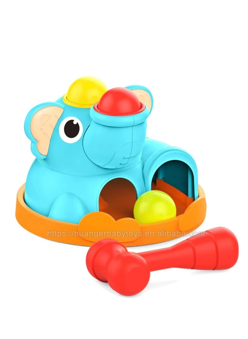 هوانجر لعبة طرق الكرات على شكل فيل للأطفال مع مطرقة – HUANGER Knock Ball - Image 1