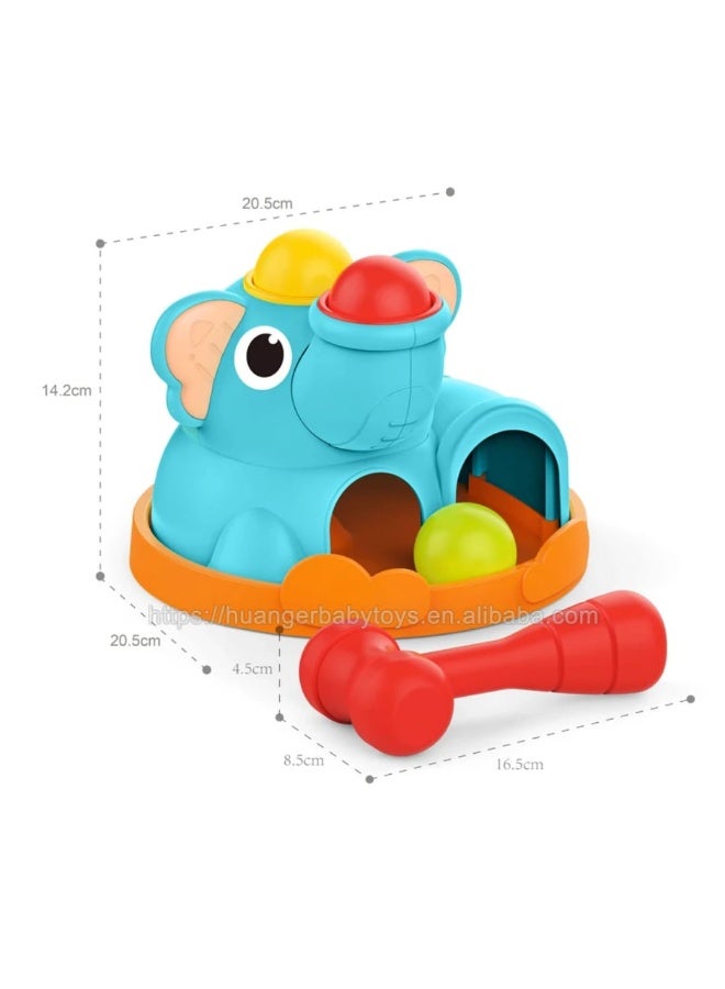 هوانجر لعبة طرق الكرات على شكل فيل للأطفال مع مطرقة – HUANGER Knock Ball - Image 3