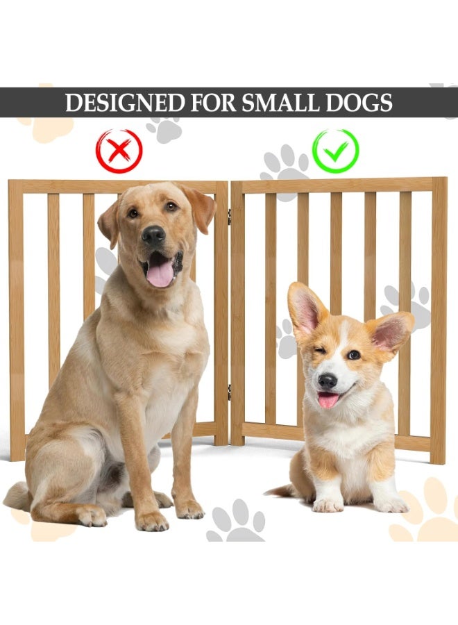 Purbambo Dog Gate for Small Dogs, 2-Panel Foldable Puppy Safety Gates for Doorway, Stairs, Hallways, Support Feet Included - Image 2