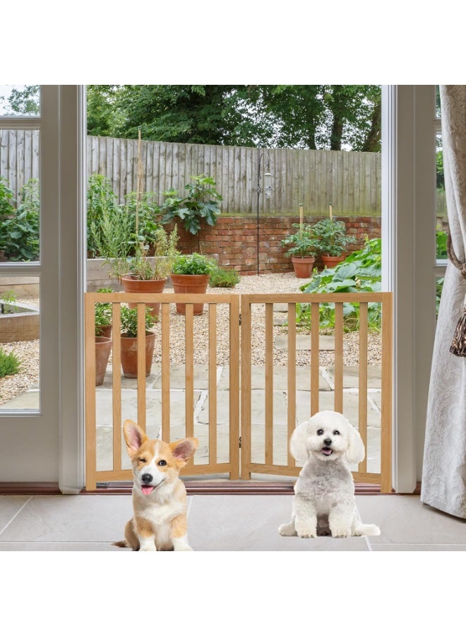 Purbambo Dog Gate for Small Dogs, 2-Panel Foldable Puppy Safety Gates for Doorway, Stairs, Hallways, Support Feet Included - Image 3