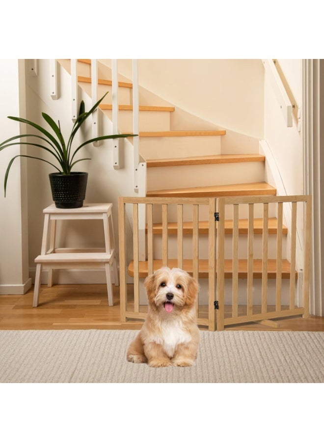 Purbambo Dog Gate for Small Dogs, 2-Panel Foldable Puppy Safety Gates for Doorway, Stairs, Hallways, Support Feet Included - Image 4
