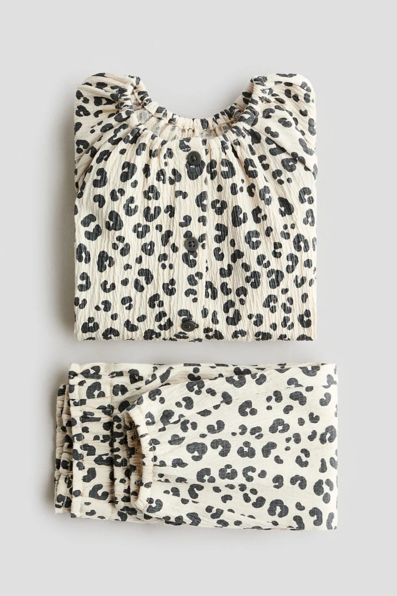 H&M 2-piece crinkled jersey set