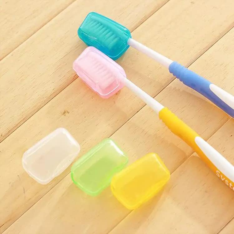 Right Products Portable Dustproof Toothbrush Protector Cover Plastic Transparent Toothbrush Cover -Pack of 5 Multicolour - Image 3