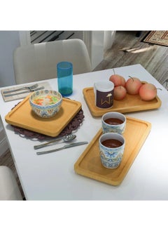 Wooden Twist Wooden Serving Tray Plate (Set of 3)  - Image 1