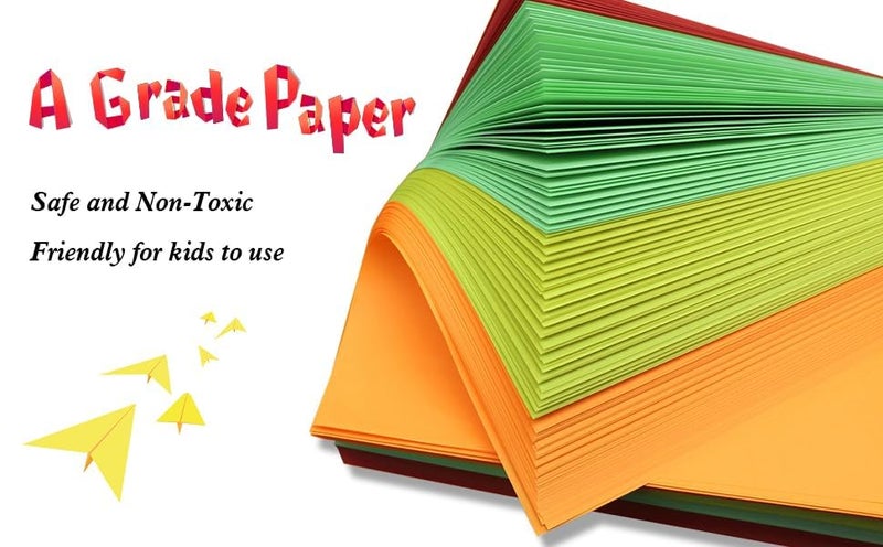 BUBU Origami Paper Kit 1000 Sheets 6 Inch Square Double Sided Color 20 Vivid Colors for Beginners Trainning and School Craft Lessons - Image 3