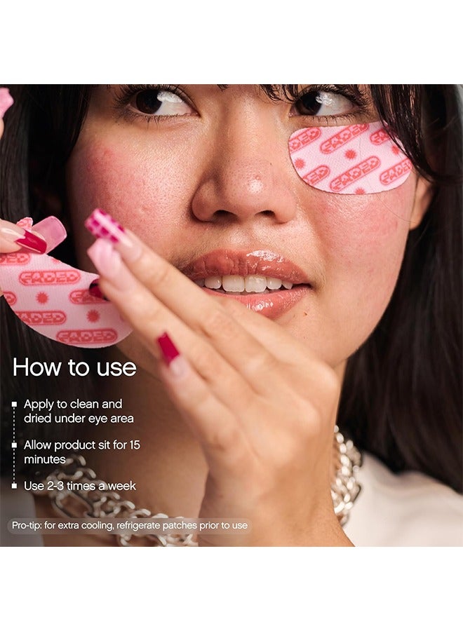 TOPICALS Brightening & Clearing Eye Masks - Faded Brightening Under Eye Masks | Revitalizing Patches to Depuff, Hydrate, and Illuminate | Diminishes Dark Circles and Fine Lines | Made with Kojic Acid, Caffeine & Niacinamide - Image 3