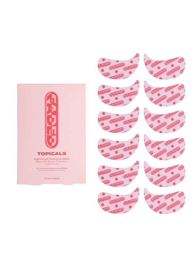 TOPICALS Brightening & Clearing Eye Masks - Faded Brightening Under Eye Masks | Revitalizing Patches to Depuff, Hydrate, and Illuminate | Diminishes Dark Circles and Fine Lines | Made with Kojic Acid, Caffeine & Niacinamide - Image 1