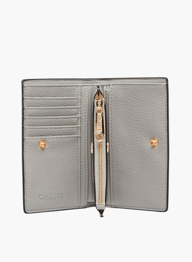 سيليست محفظة ثنائية الطي بنقوش