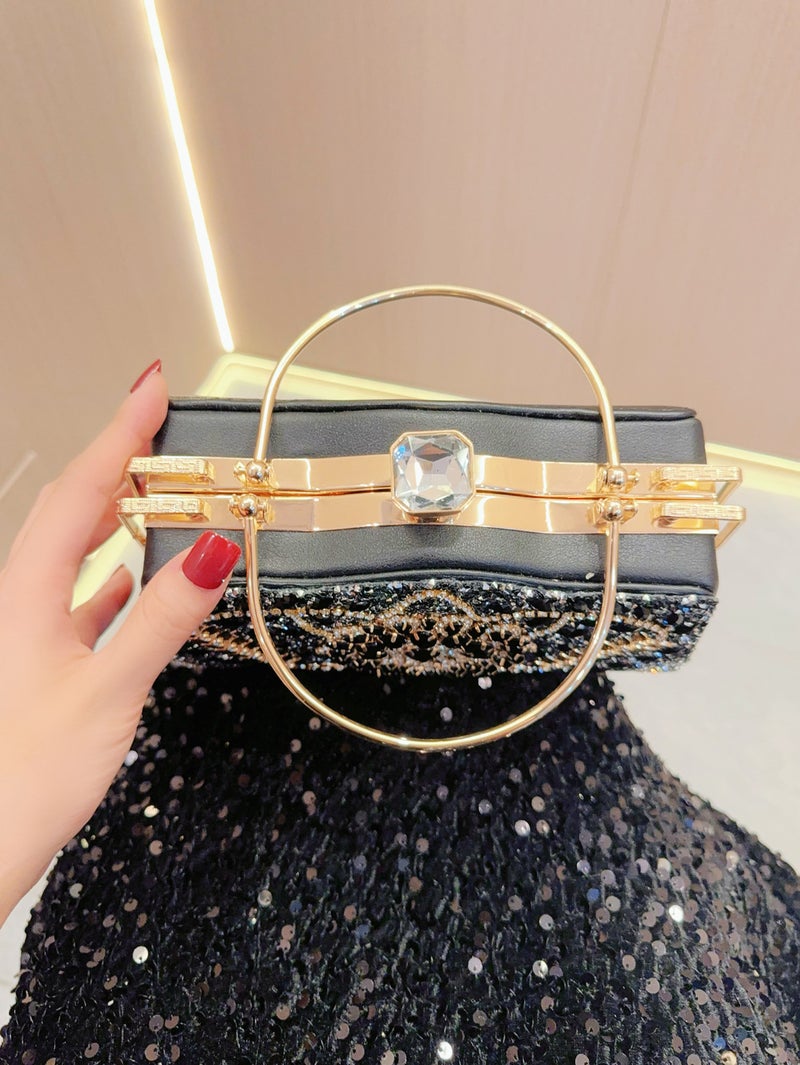 New Party Celebrity Banquet Bag Diamond Hand Bag Women'S Wedding Banquet Handbag Shoulder Crossbody Evening Bag - Image 5
