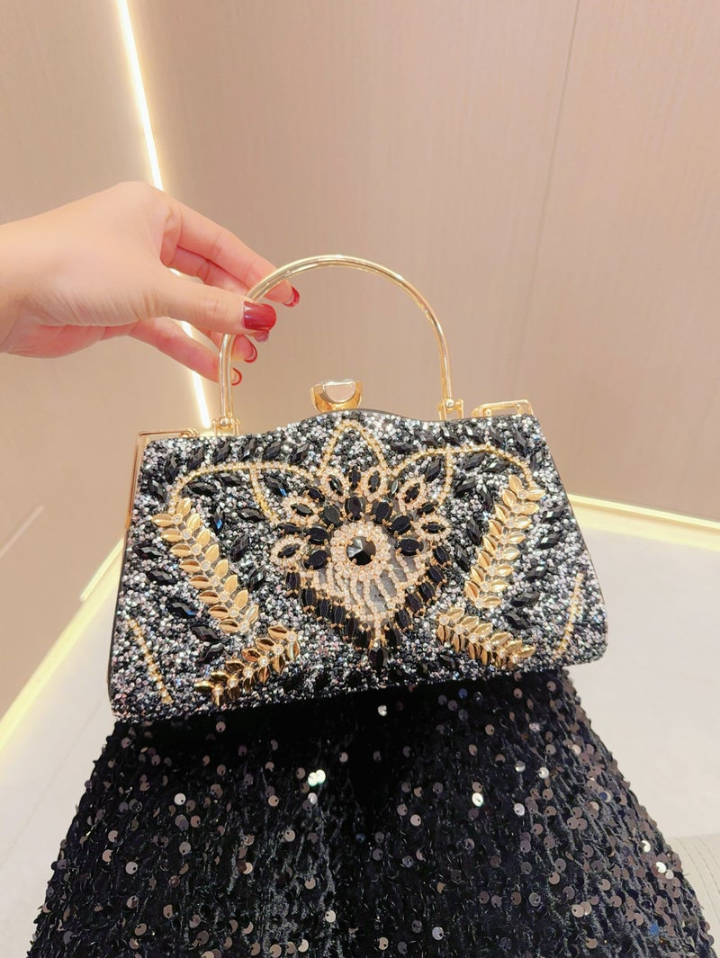 New Party Celebrity Banquet Bag Diamond Hand Bag Women'S Wedding Banquet Handbag Shoulder Crossbody Evening Bag - Image 2