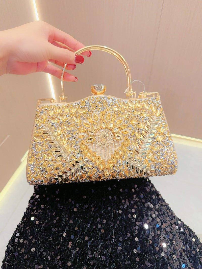 New Party Celebrity Banquet Bag Diamond Hand Bag Women'S Wedding Banquet Handbag Shoulder Crossbody Evening Bag - Image 1