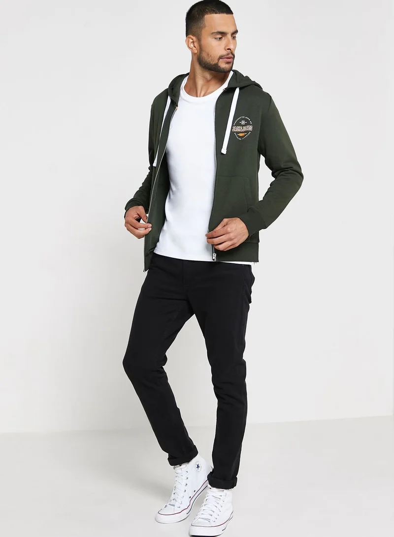 JACK & JONES Logo Print Hoodie